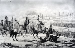 La batalla de Brienne, 1 de febrero de 1814 de German School